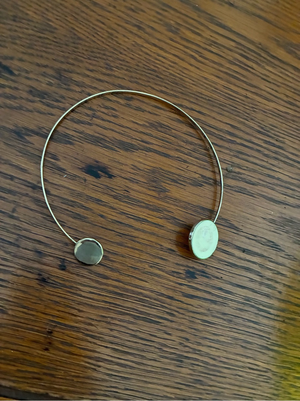 Delicate Open Disk Necklace in Gold